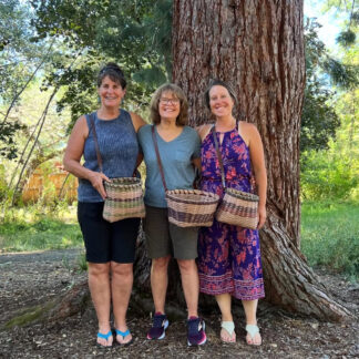 Basketry: Foraging Basket with Leather Strap